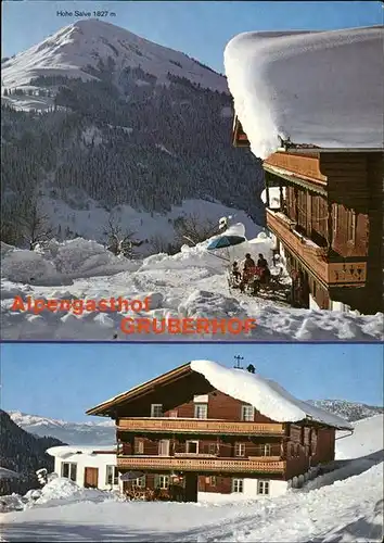 Soell Alpengasthof Gruberhof Wintersportplatz Hohe Salve Kitzbueheler Alpen Kat. Soell