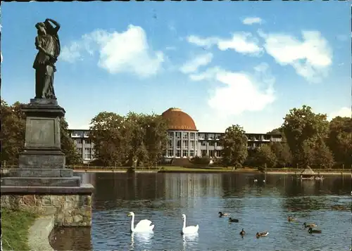 Bremen Parkhotel am Buergertor Denkmal Skulptur Schwanenteich Kat. Bremen