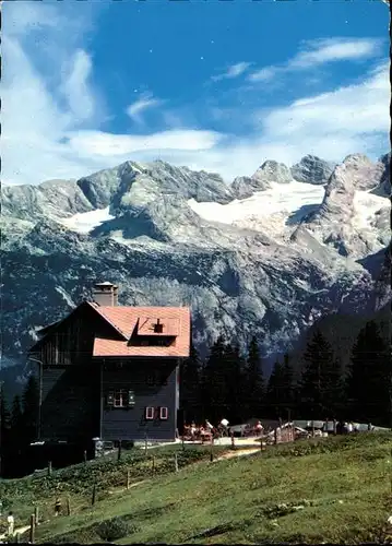 Gosau Oberoesterreich Gablonzer Huette mit Dachstein