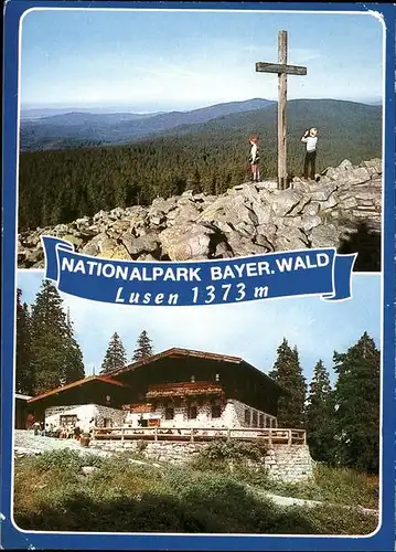 Waldhaeuser Neuschoenau Nationalpark Bayerischer Wald Lusen Gipfelkreuz Berghaus Hotel Pension Salzsaeumer Kat. Neuschoenau