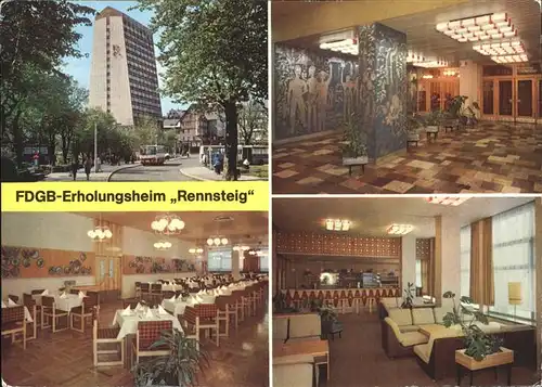 Oberhof Thueringen FDGB Erholungsheim Rennsteig Empfang Speisesaal Bar Kat. Oberhof Thueringen