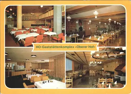 Oberhof Thueringen HO Gaststaettenkomplex Oberer Hof Tanzbar Serbisches Bauernrestaurant Mokkabar Jaegerrestaurant Kat. Oberhof Thueringen