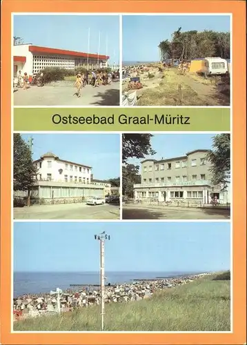 Graal-Mueritz Ostseebad Broilergaststaette Zeltplatz Uhlenflucht Reisebuero Hotel Seestern Konsum Gaststaette Waldperle Strand / Seeheilbad Graal-Mueritz /Bad Doberan LKR