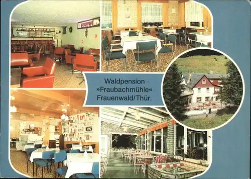 Frauenwald Thueringen Waldpension Fraubachmuehle Bar Klubraum Veranda Kat. Frauenwald