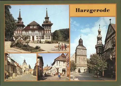 Harzgerode Orsteil Alexisbad Reichsbahn Erholungsheim "Selketal" Oberstrasse Kirche Rathaus Kat. Harzgerode