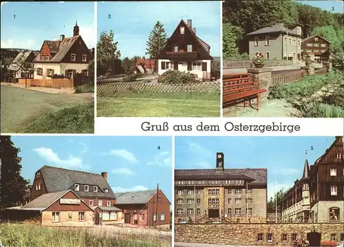 Geising Erzgebirge Bergstrasse Baerenburg HO Hotel Gaststaette "Zum Baeren" Kipsdorf Altenberger Strasse Altenberg Platz des Bergmanns / Geising Osterzgebirge /Saechsische Schweiz-Osterzgebirge LKR