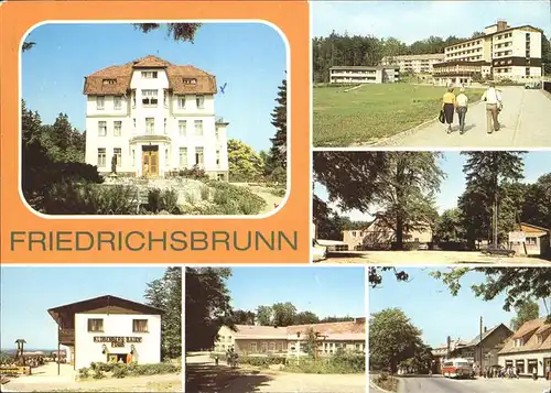 Friedrichsbrunn Harz Sanatorium Ernst Thaelmann FDGB Bettenhaus Kurt Dillge Ferienheim Raststaette Viktorshoehe FDGB Klobenberg Baude HO Gaststaette "Zum Ramberg" Kat. Friedrichsbrunn