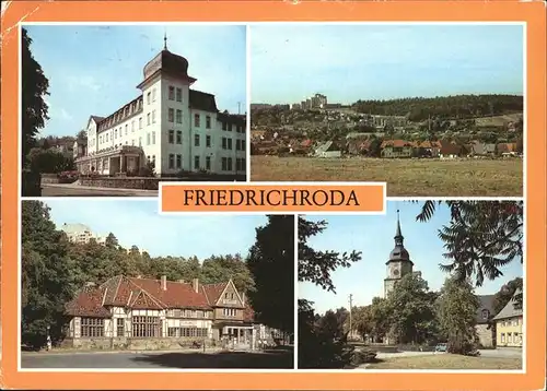 Friedrichroda FDGB Erholungsheim Hermann Danz August Bebel Bahnhof Reinhardsbrunn Kirchplatz Kat. Friedrichroda