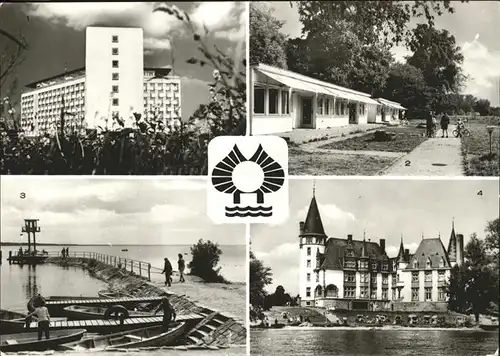 Klink Waren FDGB Urlaubersiedlung Voelkerfreundschaft Erholungsheim Bungalows Mole Schloss Kat. Klink Waren