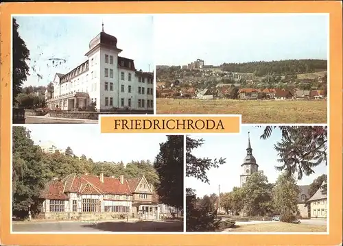 Friedrichroda FDGB Erholungsheim Hermann Danz August Bebel Bahnhof Reinhardsbrunn Kirchplatz Kat. Friedrichroda