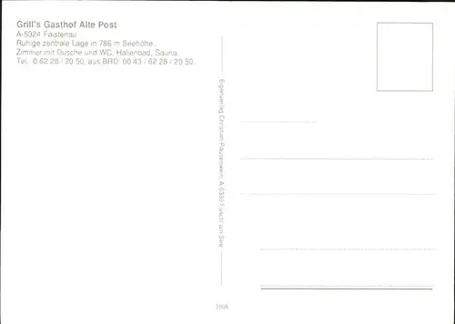 Faistenau Salzburg Grill s Gasthof Alte Post Kat. Faistenau