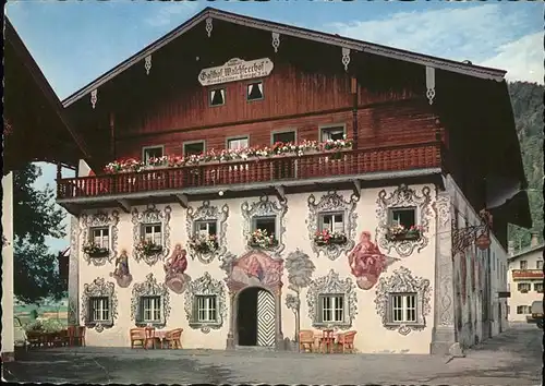 Walchsee Tirol Gasthof Walchseerhof Fassadenmalerei Kat. Walchsee