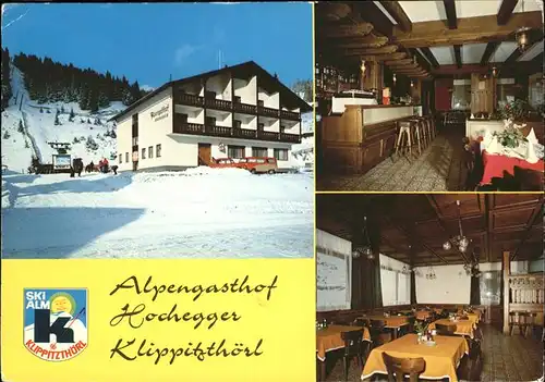 Wolfsberg Kaernten Alpengasthof Hochegger Klippitzthoerl Wintersportplatz Skilift Kat. Wolfsberg