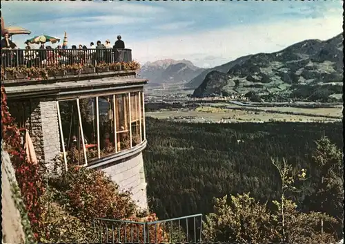 Wiesing Tirol Kanzelkehre mit Blick ins Inntal Wilder Kaiser Kat. Wiesing