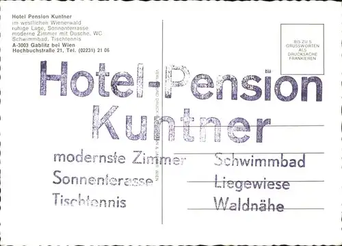 Gablitz Hotel Pension Kuntner Schwimmbad Kat. Gablitz