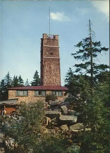 Bischofsgruen Ochsenkopf Asenturm Aussichtsturm Fichtelgebirge Kat. Bischofsgruen