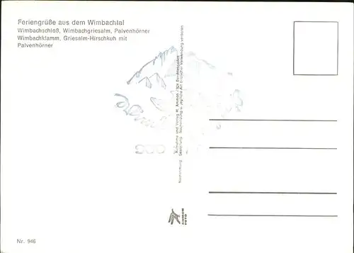 Ramsau Berchtesgaden Wimbachtal Wimbachschloss Griesalm Palvenhoerner Wimbachklamm Schlucht Hirschkuh Kat. Ramsau b.Berchtesgaden