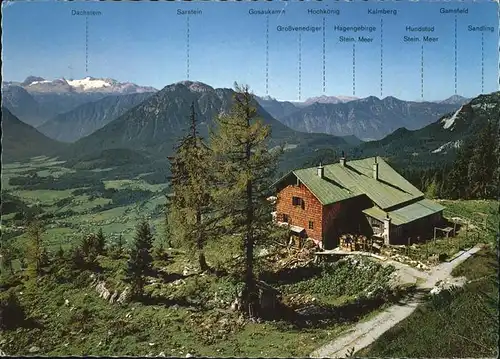 Altaussee Loserhuette des oeAV Alpenpanorama Dachstein Sarstein Poetschenpass Steirisches Salzkammergut Kat. Altaussee