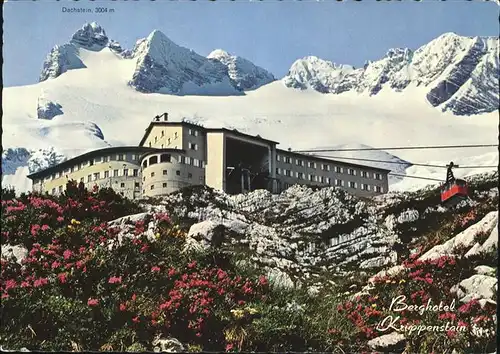 Obertraun Berghaus Krippenstein mit Koenig Dachstein Kabinenbahn Kat. Obertraun