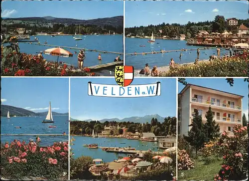 Velden Woerthersee Bucht Schlosshotel Parkhotel Boot Wappen /  /