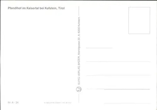 Kufstein Tirol Pfandlhof im Kaisertal Kat. Kufstein