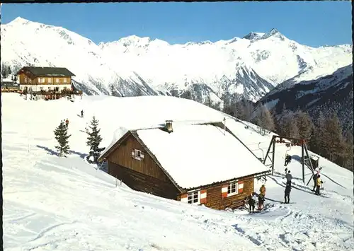 Mallnitz Kaernten Wintersportplatz Sessellift Skihuette Haeusleralmlift Bergstation Alpengasthaus Ankogel Alpenpanorama Hohe Tauern Kat. Mallnitz