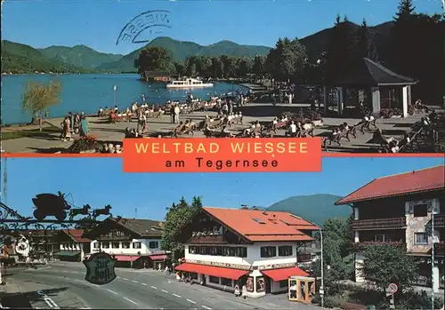 Bad Wiessee Uferpromenade Tegernsee Faehrschiff Hauptstrasse Kat. Bad Wiessee