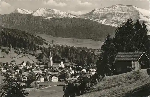 Oberstaufen mit Rindalphorn und Hochgrat Kat. Oberstaufen