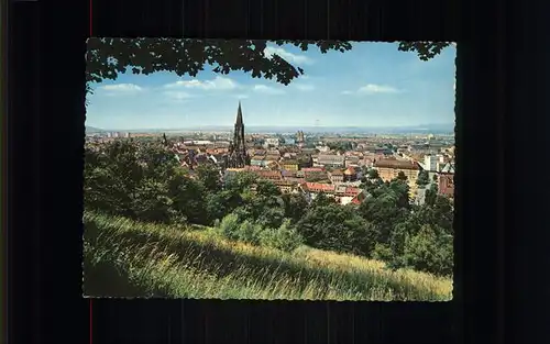 Freiburg Breisgau Stadtblick mit Muenster Kat. Freiburg im Breisgau