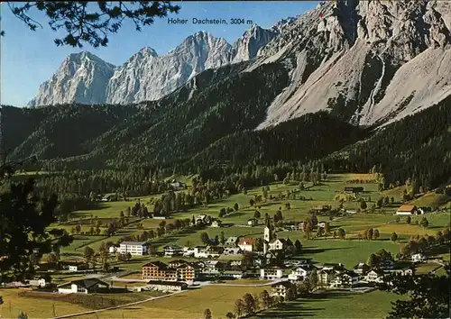 Ramsau Dachstein Steiermark Panorama mit Dachsteingruppe Kat. Ramsau am Dachstein