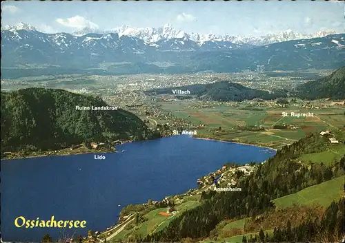 Ossiachersee mit Julische und Karnische Alpen Kat. Ossiach