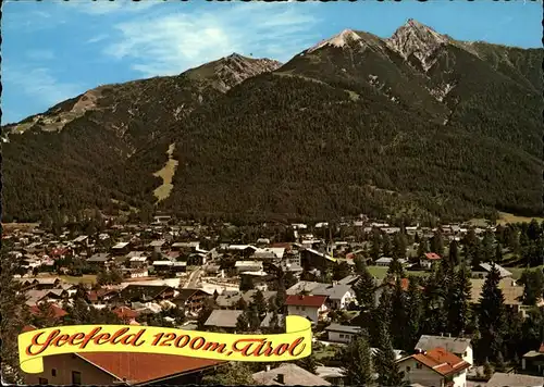 Seefeld Tirol Panorama mit Alpen Kat. Seefeld in Tirol