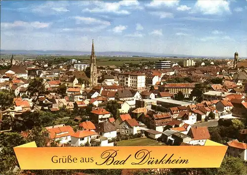 Bad Duerkheim Panorama mit Kirche Kat. Bad Duerkheim