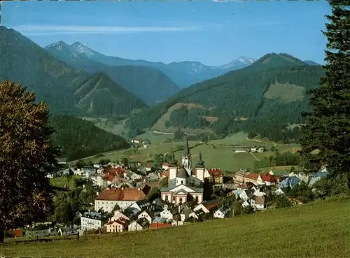 Mariazell Steiermark Panorama mit Staritzen und Duerrenstein Kat. Mariazell