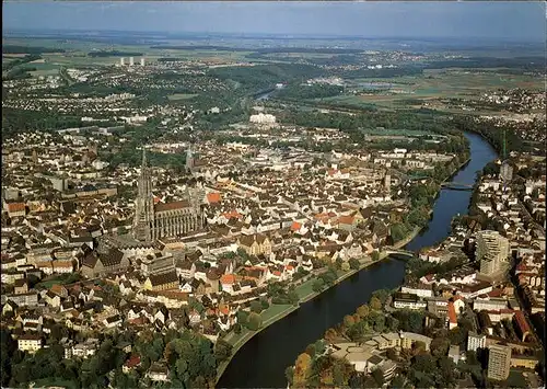 Ulm Donau Fliegeraufnahme Kat. Ulm