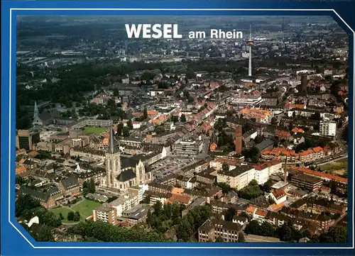 Wesel Rhein Fliegeraufnahme Kat. Wesel