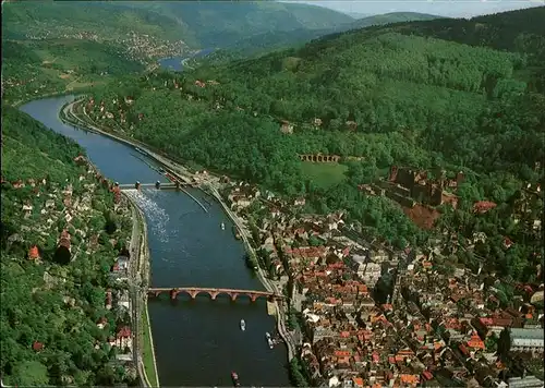 Heidelberg Neckar Fliegeraufnahme Kat. Heidelberg