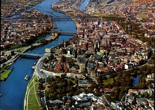 Bremen Fliegeraufnahme Stadtzentrum Weser Kat. Bremen