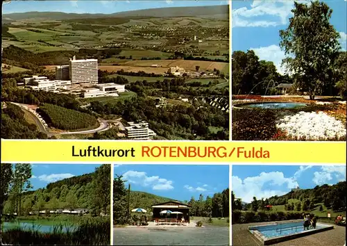 Rotenburg Fulda Panorama mit Hochhaus Schwimmbad Park Kat. Rotenburg a.d. Fulda