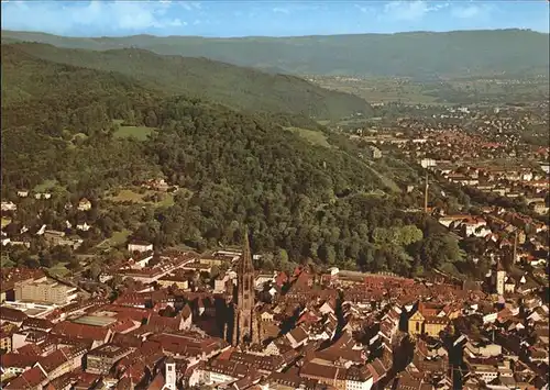 Freiburg Breisgau Panorama mit Muenster Kat. Freiburg im Breisgau