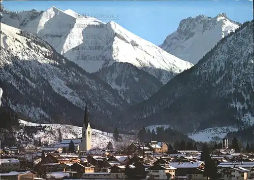 Oberstdorf Panorama mit Allgaeuer Alpen Kat. Oberstdorf