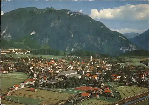 Oberammergau Panorama mit Festspielhaus und Arber Kat. Oberammergau