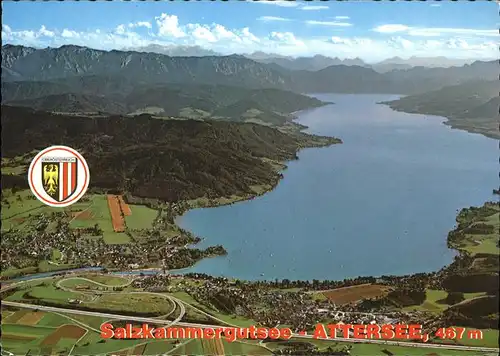 Attersee im Salzkammergut Fliegeraufnahme Kat. Attersee