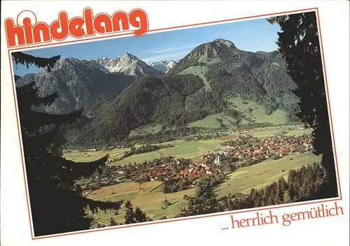 Hindelang Ortsansicht mit Alpenpanorama Kat. Bad Hindelang