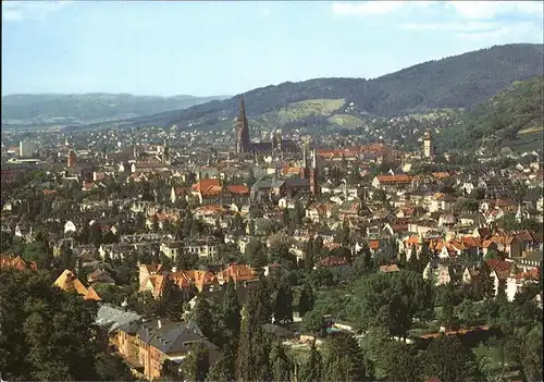 Freiburg Breisgau Panorama mit Muenster Kat. Freiburg im Breisgau