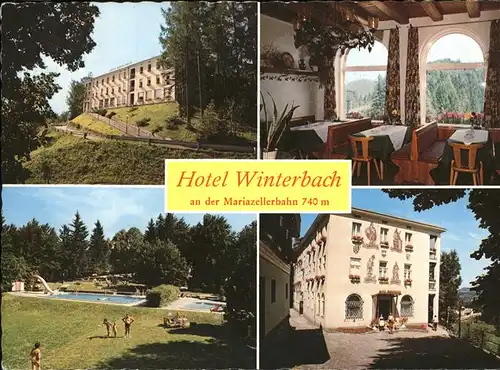 Mariazellerbahn  Hotel Winterbach Teilansichten Kat. St. Poelten