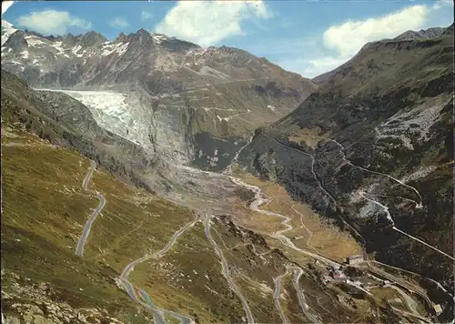 Grimsel und Furkapass mit Rhonegletscher und Galenstock Kat. Grimsel