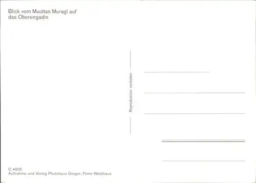 Muottas Muraigl Panorama im Oberengadin Bahn Kat. Muottas Muraigl