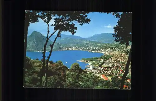 Castagnola-Cassarate Panorama col Monte San Salvatore / Castagnola /Bz. Lugano City