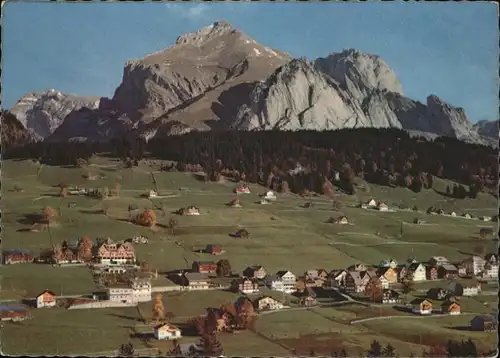 Wildhaus SG mit Schafberg und Saentis Kat. Wildhaus